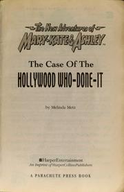 Cover of: Hollywood who done it by Melinda Metz