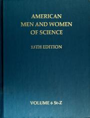 Cover of: American men and women of science, 13th edition: discipline and geographic indexes