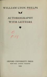 Cover of: Autobiography: with letters