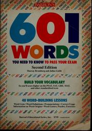 Barron's 601 words you need to know to pass your exam