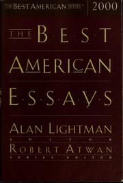 Cover of: The best American essays 2000