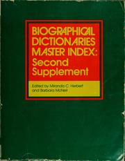 Cover of: Biographical dictionaries master index