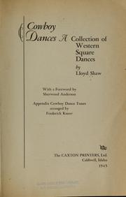 Cover of: Cowboy dances: a collection of western square dances