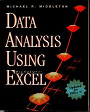 Cover of: Data analysis using Microsoft Excel: updated for Office 97 & 98
