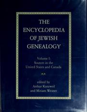 Cover of: The Encyclopedia of Jewish genealogy by Arthur Kurzweil