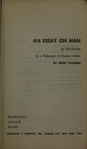 Cover of: An essay on man