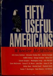 Cover of: Fifty useful Americans | Wheeler McMillen