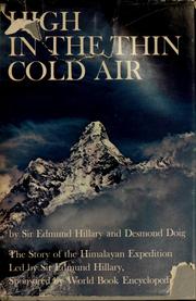 Cover of High in the thin cold air