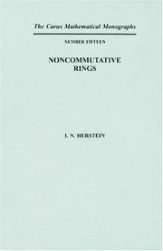 Cover of: Noncommutative Rings (Carus Mathematical Monographs) by I. N. Herstein