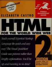 Cover of: HTML for the World Wide Web by Elizabeth Castro