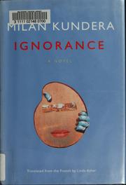 Cover of: Ignorance by Milan Kundera