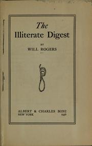 Cover of: The illiterate digest