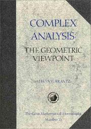 Cover of: Complex analysis: the geometric viewpoint