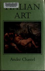 Cover of: Italian art by André Chastel