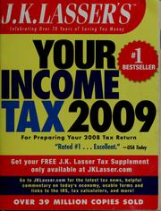 Cover of: J.K. Lasser's your income tax 2009