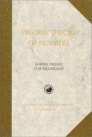 Cover of: Ergodic Theory of Numbers (Carus Mathematical Monographs)
