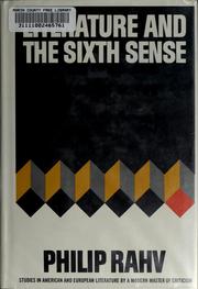 Cover of: Literature and the sixth sense