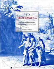 Cover of: Vita mathematica by Ronald Calinger, editor.