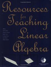 Cover of: Resources for teaching linear algebra