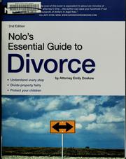 Cover of: Nolo's essential guide to divorce by Emily Doskow