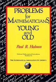 Cover of: Problems for mathematicians, young and old