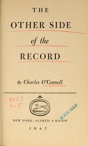 Cover of: The other side of the record