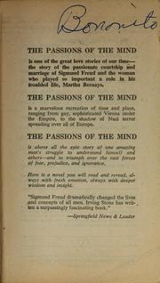 Cover of: The passions of the mind: a biograhical novel of Sigmund Freud