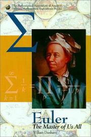 Cover of: Euler: the master of us all