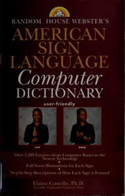 Cover of: Random House Webster's American sign language computer dictionary