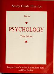 Cover of: Study guide plus for Baron, Psychology by Catherine E. Seta