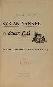 Cover of: Syrian Yankee