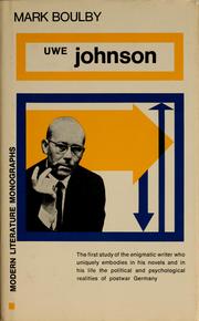 Cover of: Uwe Johnson