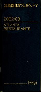 Cover of: Zagatsurvey 2002/03 Atlanta restaurants