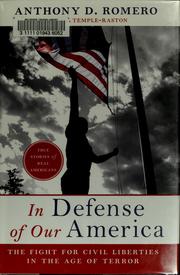 Cover of: In defense of our America by Anthony D. Romero