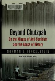 Cover of: Beyond chutzpah by Norman G. Finkelstein