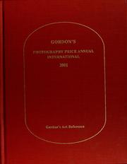 Cover of: Gordon's photography price annual international, 2001