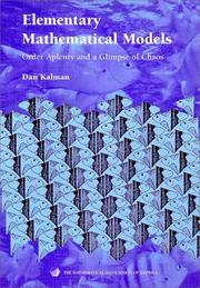 Cover of: Elementary Mathematical Models by Dan Kalman