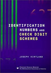 Cover of: Identification Numbers and Check Digit Schemes (Classroom Resource Materials) by Joseph Kirtland