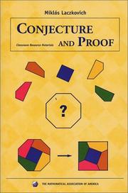 Cover of: Conjecture and Proof (Classroom Resource Materials)