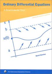 Cover of: Ordinary differential equations: a brief eclectic tour