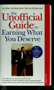 Cover of: The unofficial guide to earning what you deserve by Jason Rich