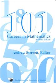 Cover of: 101 careers in mathematics by edited by Andrew Sterrett.