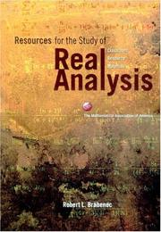 Cover of: Resources for the study of real analysis by Robert L. Brabenec