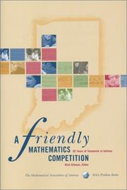 Cover of: A Friendly Mathematics Competition | Rick Gillman