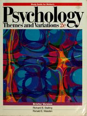 Cover of: Psychology : themes and variations by Richard B. Stalling
