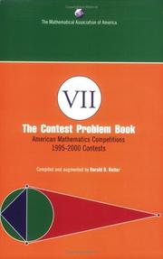 Cover of: The Contest Problem Book VII: American Mathematics Competitions, 1995-2000 Contests