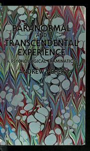 Cover of: Paranormal and transcendental experience: a psychological examination