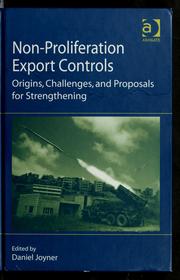 Non-proliferation export controls by Daniel Joyner