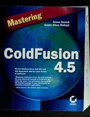 Mastering ColdFusion 4.5 by Arman Danesh