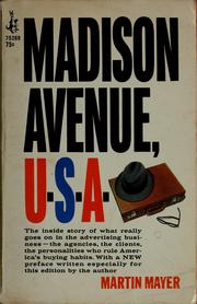 Cover of: Madison Avenue, USA